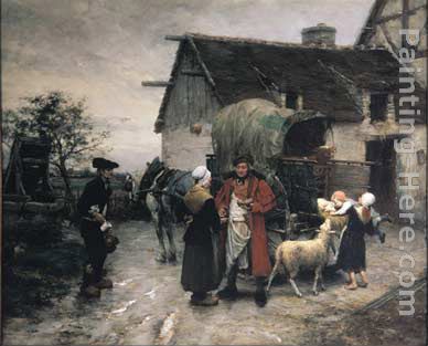 The Sold Lamb painting - Pierre Outin The Sold Lamb art painting